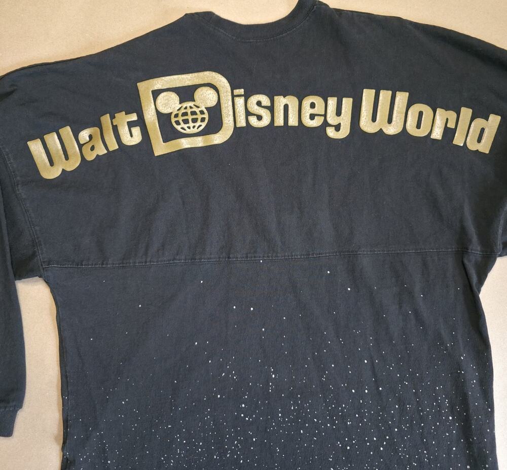 Disney World Belle of the Ball Bronze Spirit Jersey Shirt Size M Black Metallic